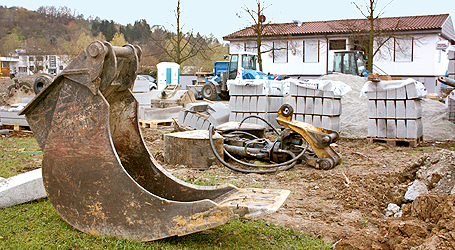 Baustelle am Höfen-Baacher Vereinsheim